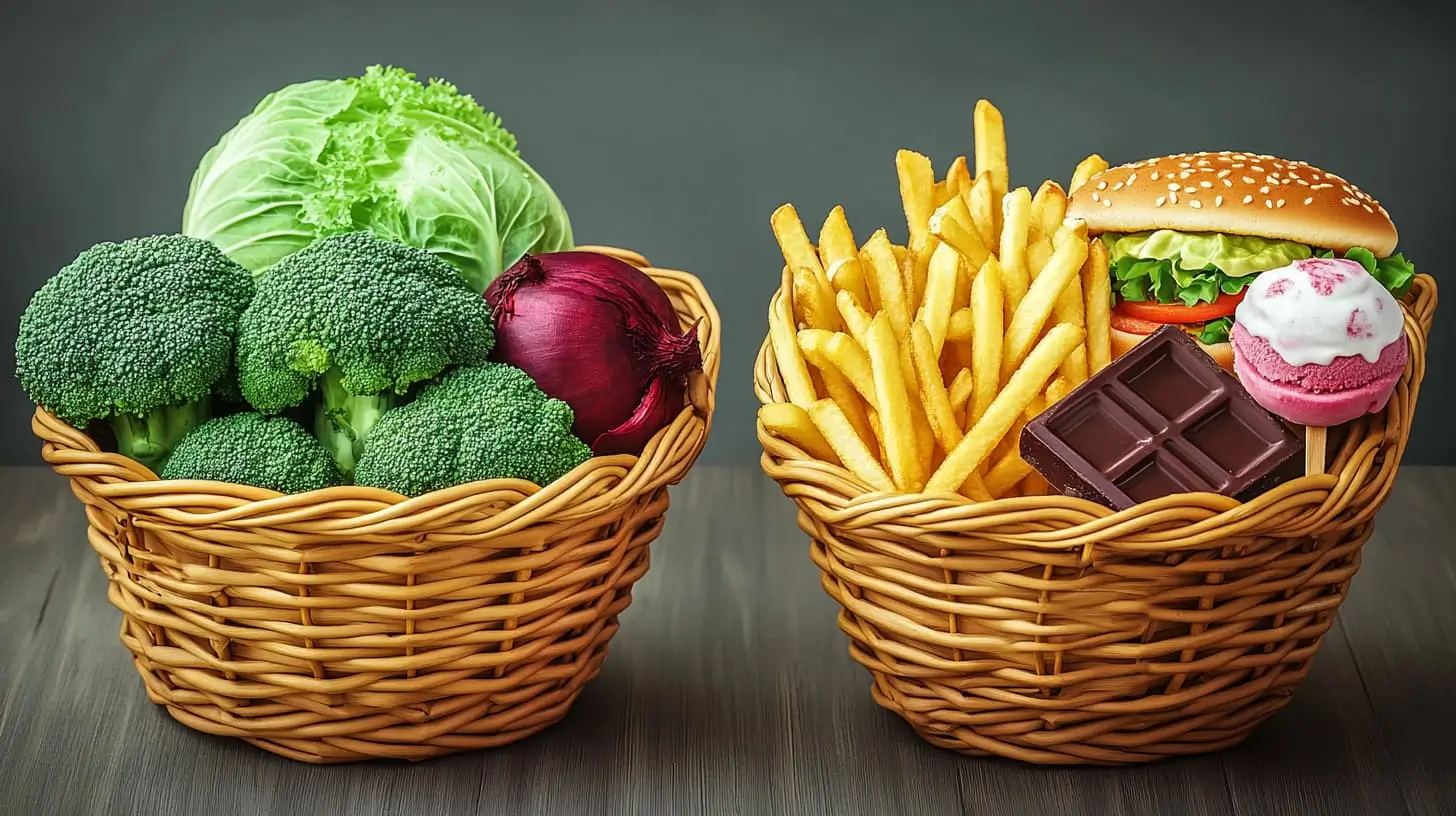 egészséges ételek vs ultra feldolgozott ételek